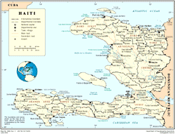 ハイチ共和国の地図